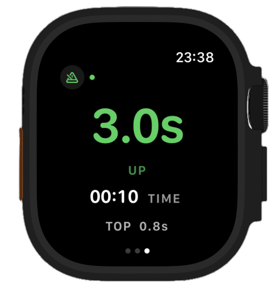 RepSense Apple Watch live tempo screen