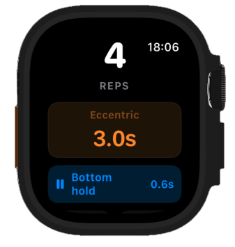 Apple Watch tempo view